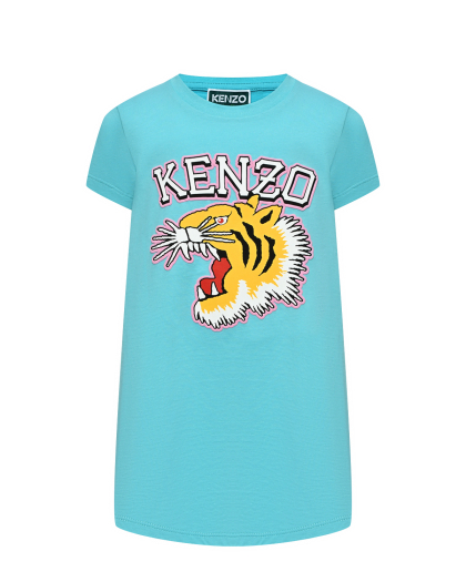 Платье с принтом &quot;тигр&quot; и лого KENZO | Фото 1