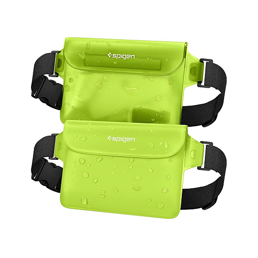 Сумка поясная водонепроницаемая A620 UNIVERSAL WATERPROOF WAIST BAG 2шт CACTUS GREEN Spigen | Фото 1