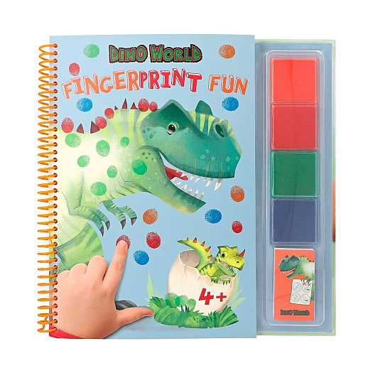 Книга для рисования Dino World Fingerprint Fun DEPESCHE | Фото 1