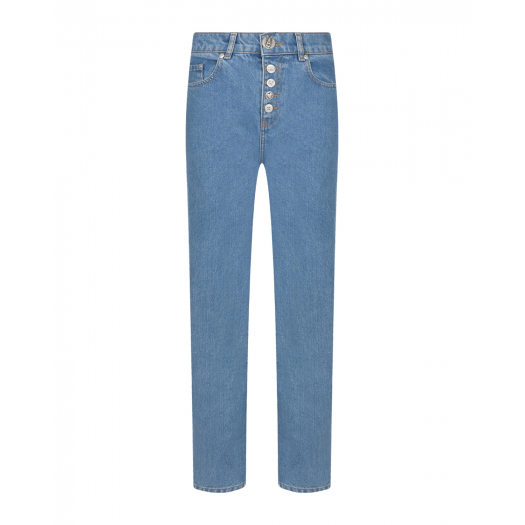 Голубые зауженные джинсы Mo5ch1no Jeans | Фото 1