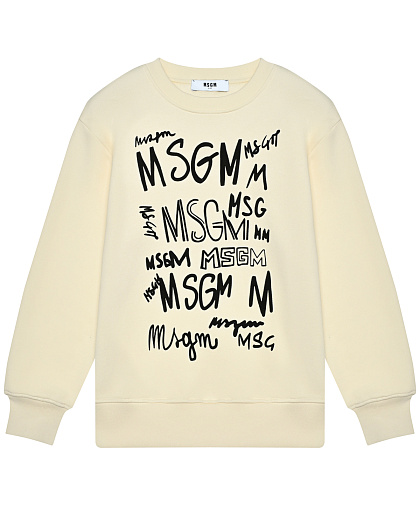 Свитшот с черным лого MSGM | Фото 1