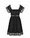 Черное платье с кружевной отделкой Alberta Ferretti | Фото 2