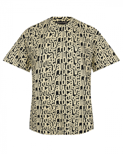 Блуза со сплошным лого Roberto Cavalli | Фото 1