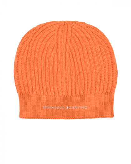 Оранжевая шапка с лого Ermanno Scervino | Фото 1