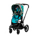 Детская коляска 2 в 1 Cybex PRIAM IV Люлька, ткань прогулочного блока FE DK WE THE BEST и шасси Matt Black  | Фото 3