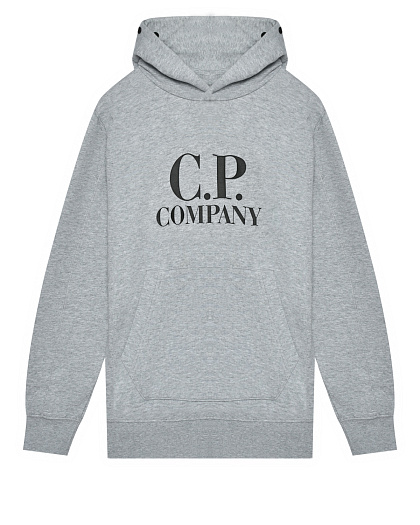 Толстовка-худи с логотипом, светло-серая CP Company | Фото 1