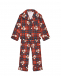 Пижама в клетку с принтом &quot;медвежата&quot; Dan Maralex | Фото 1