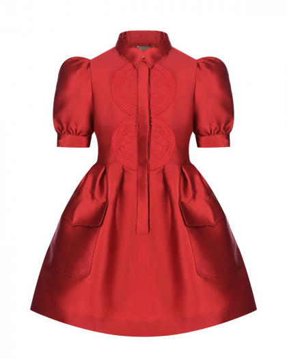Красное платье с рукавами-фонариками Elie Saab | Фото 1
